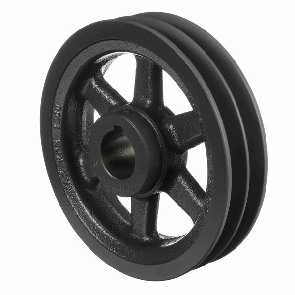 2 Groove Cast Iron Fhp - Finished Bore Sheave, 2BK80X 1 7/16